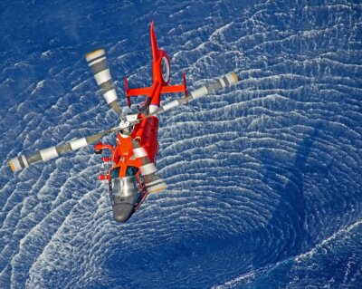 A U.S. Coast Guard MH-65 Dolphin in the hover. Submitted on Facebook by Matt Udkow