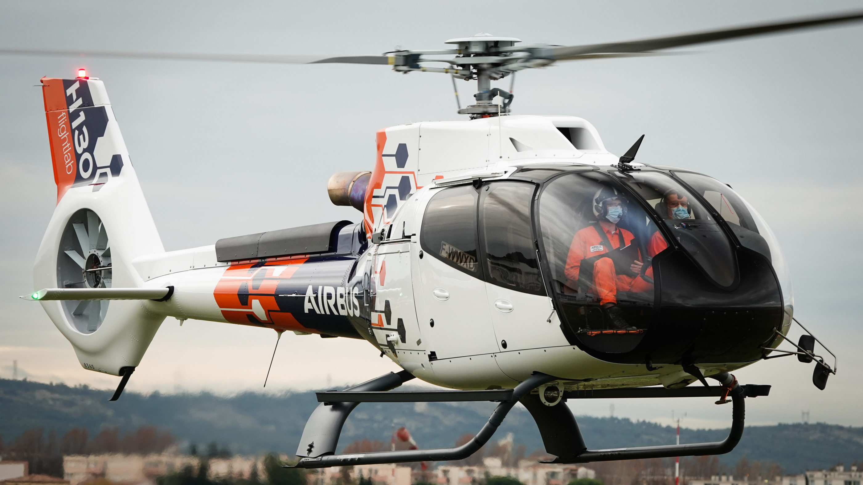 Airbus has revealed the existence of its Flightlab "flying laboratory," which is being used to test various new technologies. The aircraft is a modified Airbus H130. Airbus Photo